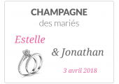 étiquette mariage bouteille champagne