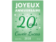 étiquette joyeux anniversaire 20 ans