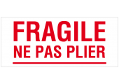 étiquette fragile ne pas plier