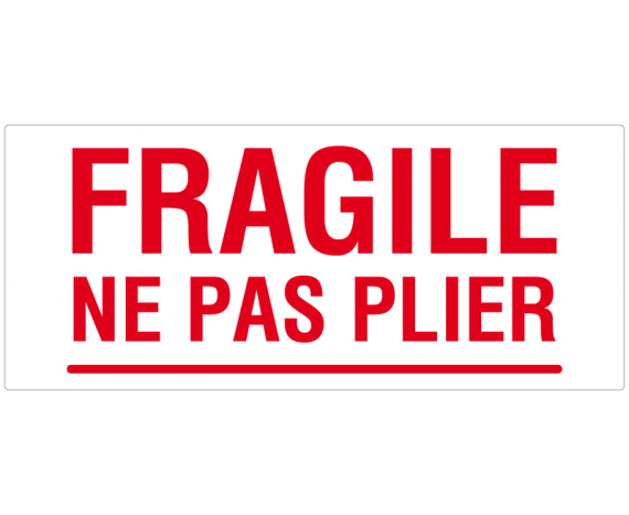 étiquette fragile ne pas plier