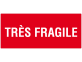 étiquette expédition rouge très fragile