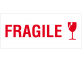 étiquette fragile verre