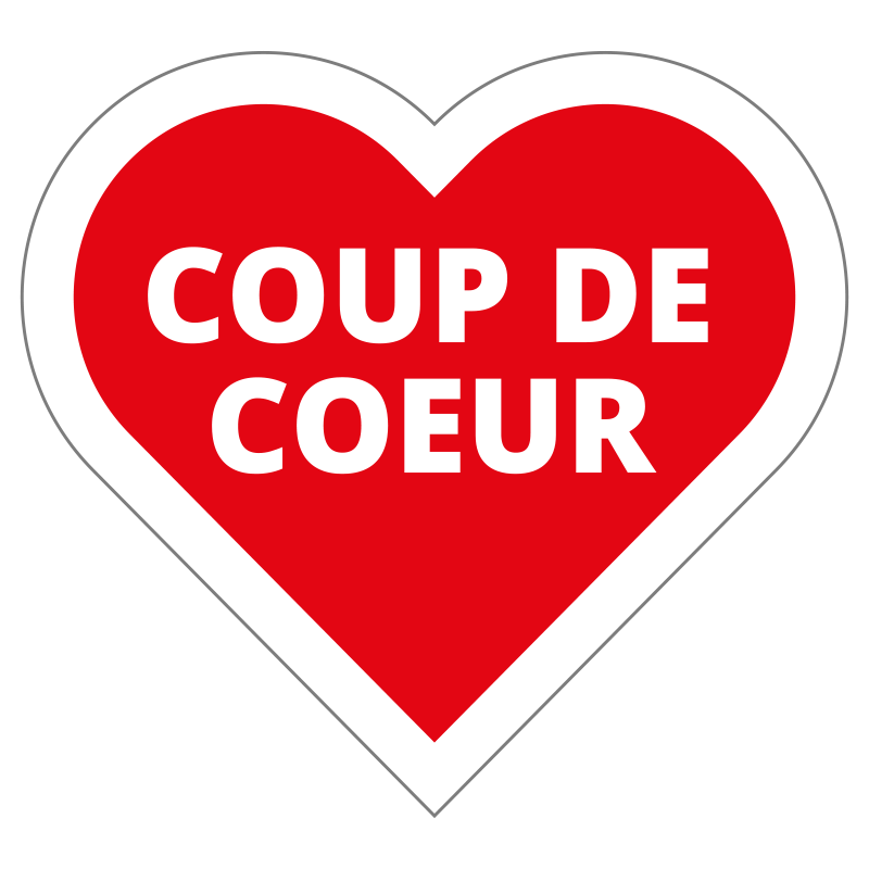 etiquettes coup de coeur en forme de coeur