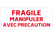 étiquette fragile manipuler avec précaution