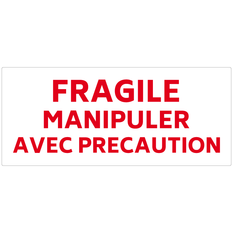 Étiquette fragile pour colis - Autocollants en rouleau signalisation