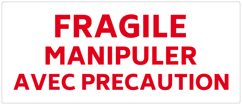 Étiquettes d'expédition fragile manipuler avec précaution (lot de 500) - La  Poste
