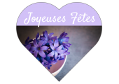 Étiquettes "Joyeuses Fêtes" forme coeur multi-usages