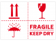 étiquette logistique FRAGILE/KEEP DRY