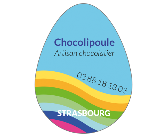 étiquette oeuf chocolat