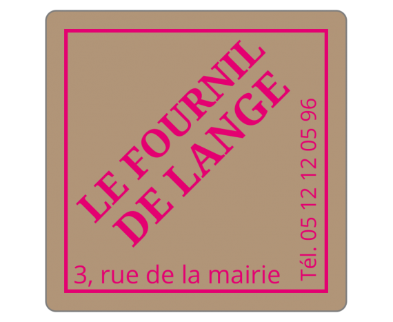 étiquette adhésive boulangerie