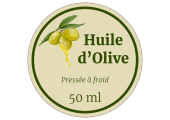 étiquette autocollante huile d'olive pressée à froid