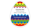 étiquette autocollante chocolaterie pâques