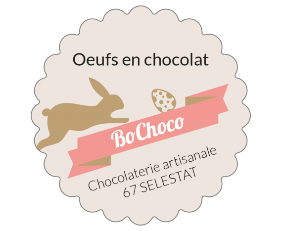 étiquette autocollante oeuf chocolat