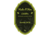 étiquette autocollante huile d'olive artisanale