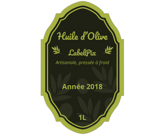 étiquette autocollante huile d'olive artisanale