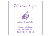 étiquette artisan chocolatier