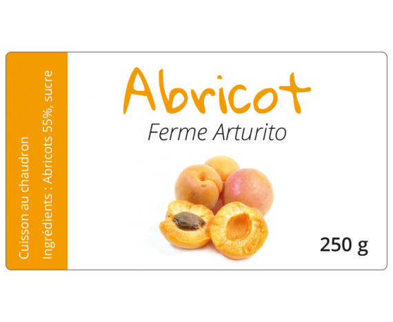 étiquette autocollante confiture abricot