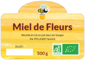 étiquette miel de fleurs