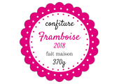 étiquette adhésive confiture framboise