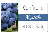 étiquette adhésive confiture myrtille