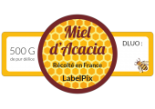 étiquette pot de miel acacia 500g