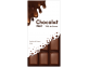 étiquette de chocolat fond blanc