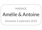 étiquette adhésive nom prénom mariage