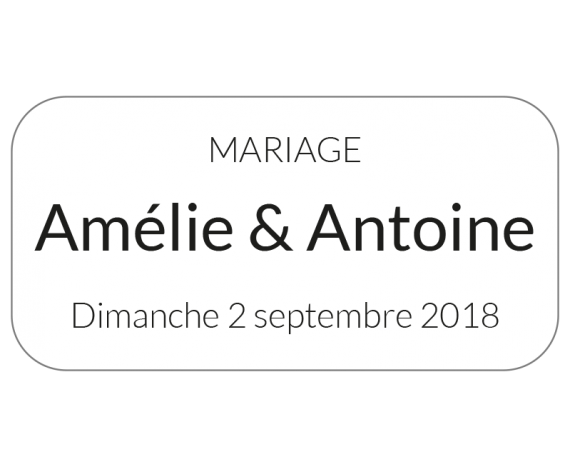 étiquette adhésive nom prénom mariage