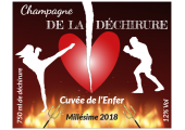 étiquette champagne déchirure