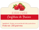 Étiquettes autocollantes confiture de fraise