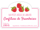 Étiquette autocollante confiture framboise