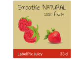 étiquette autocollante jus de fruits smoothie