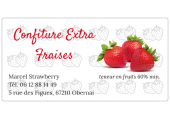 Étiquettes autocollantes confiture extra fraise