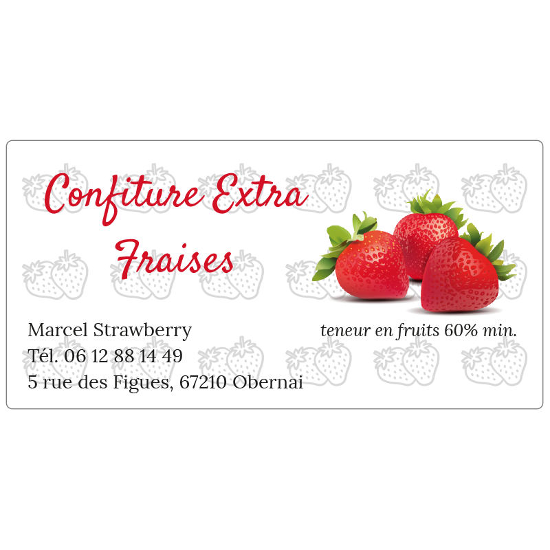 Etiquettes personnalisées, pots de confiture personnalisés