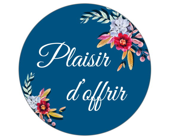 Étiquette rond plaisir d'offrir