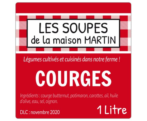 autocollant soupe de courges