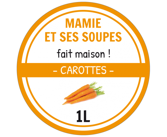 étiquette conserve soupe carottes