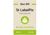 étiquette autocollante bière blonde non filtrée