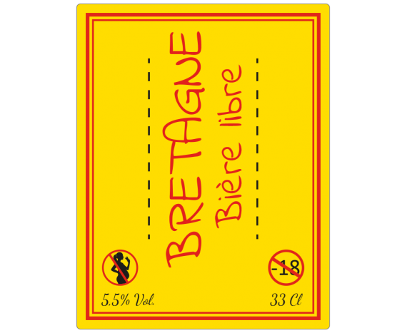 Étiquette adhésive bière Bretagne