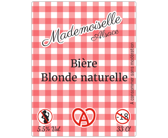 étiquette autocollante bière blonde alsacienne