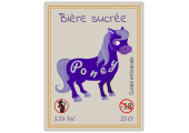 étiquette autocollante bière poney