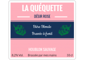 étiquette bière blonde quéquette