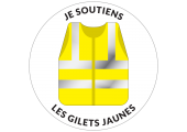 Autocollant soutien les gilets jaunes