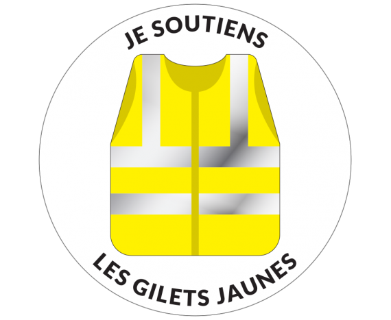 Autocollant soutien les gilets jaunes