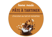 autocollant pâte à tartiner lait noisettes