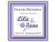 étiquette fleuriste décorateur lila rose