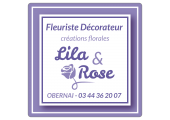 étiquette fleuriste décorateur lila rose