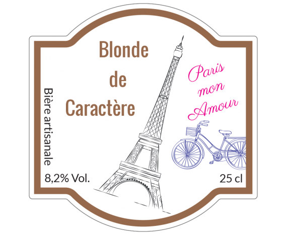 étiquette bière blonde paris