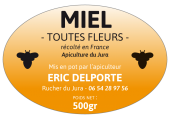 Autocollant pot de miel toutes fleurs