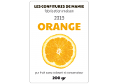 Étiquette confiture maison orange